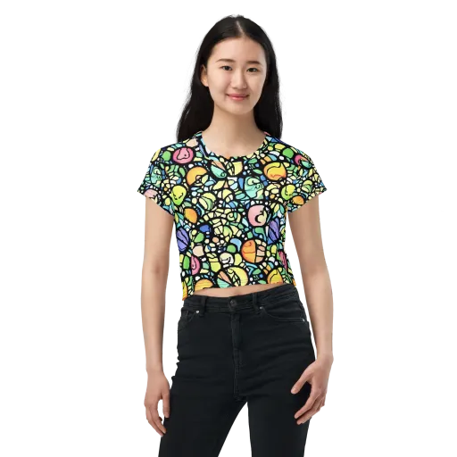 Juicy Geometry on a Crop Tee