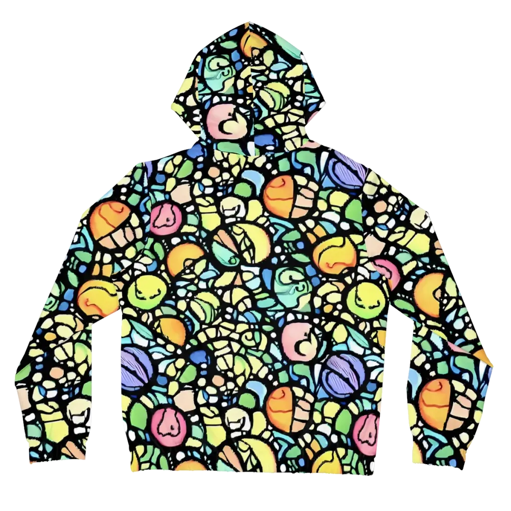 Juicy Geometry on Women's Full-Zip Hoodie — Back