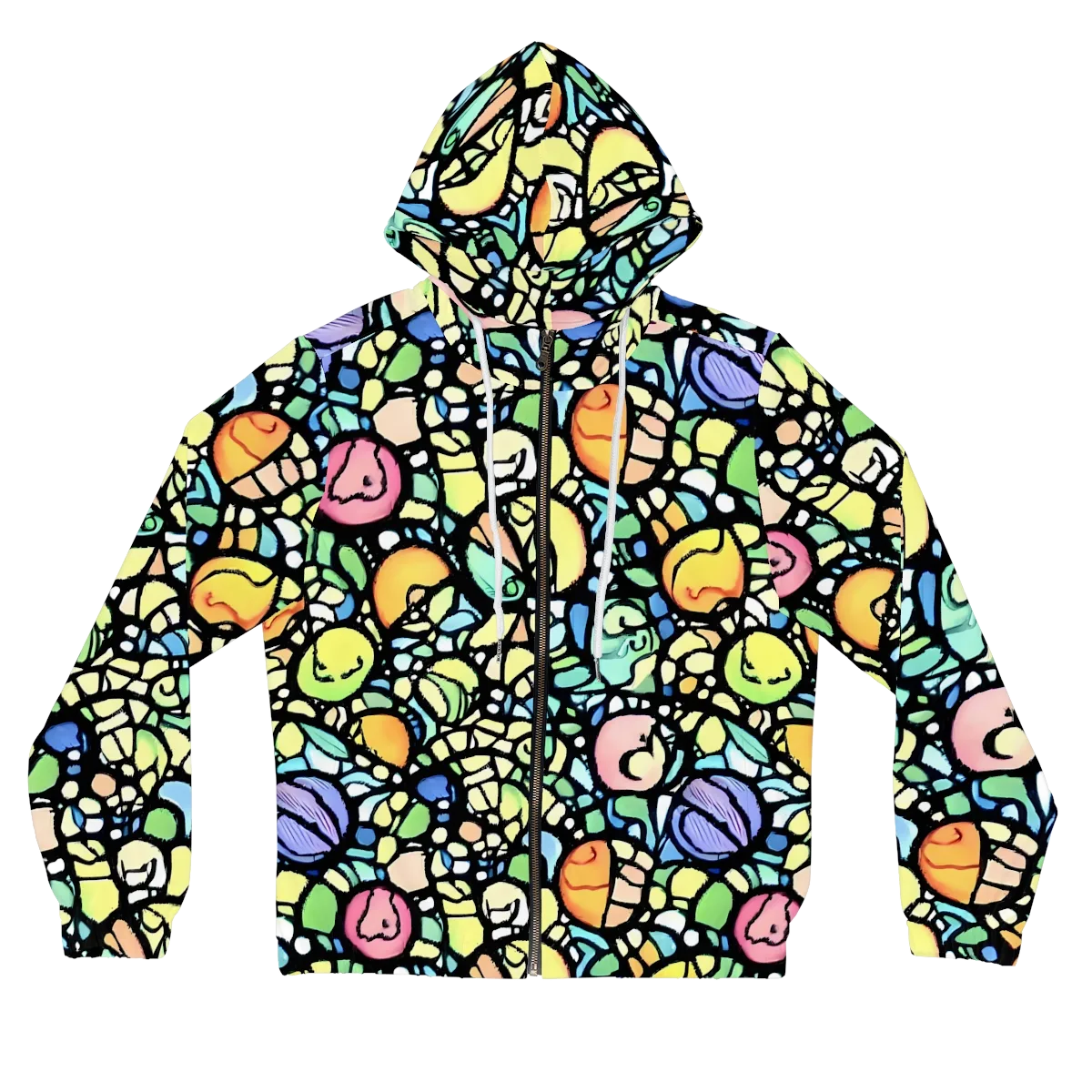 Juicy Geometry on Women's Full-Zip Hoodie — Front