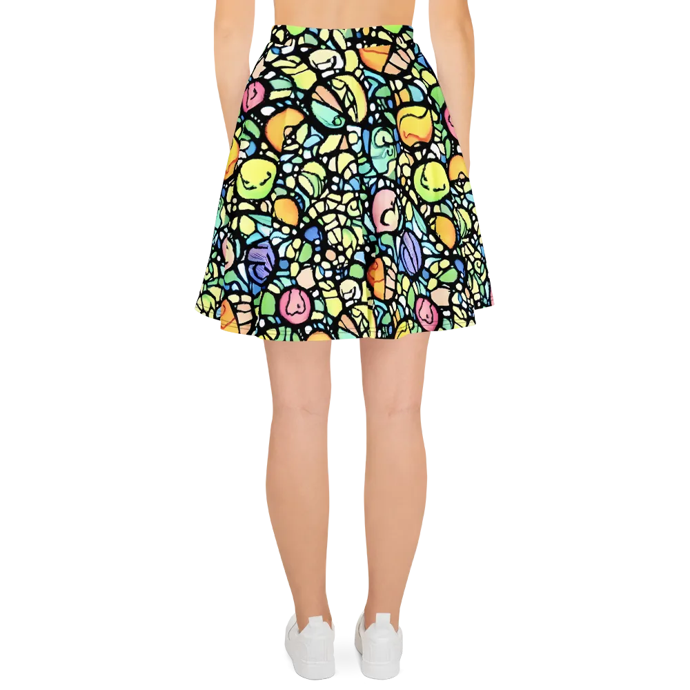 Juicy Geometry on Skater Skirt — Back