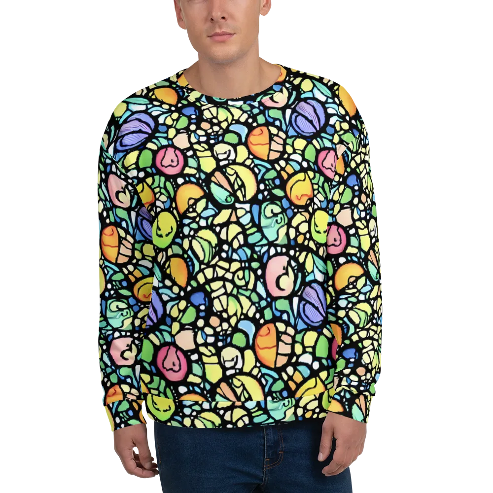 Juicy Geometry on Sweatshirt — Front