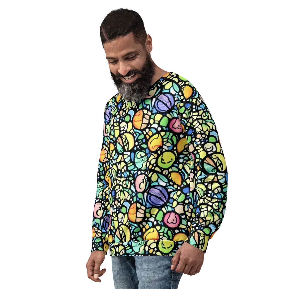 Juicy Geometry on Sweatshirt — Left Front