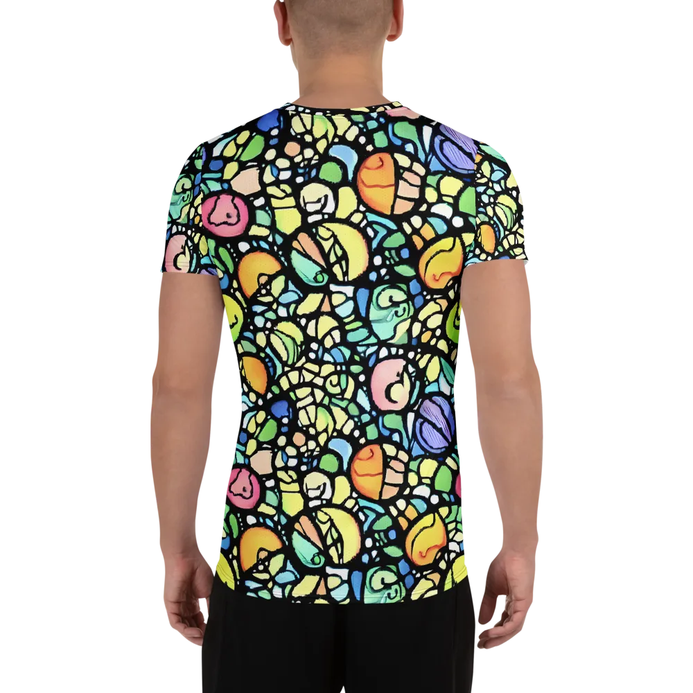 Juicy Geometry on Men's Athletic T-Shirt — Back