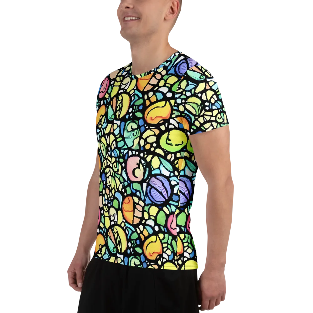 Juicy Geometry on Men's Athletic T-Shirt — Left