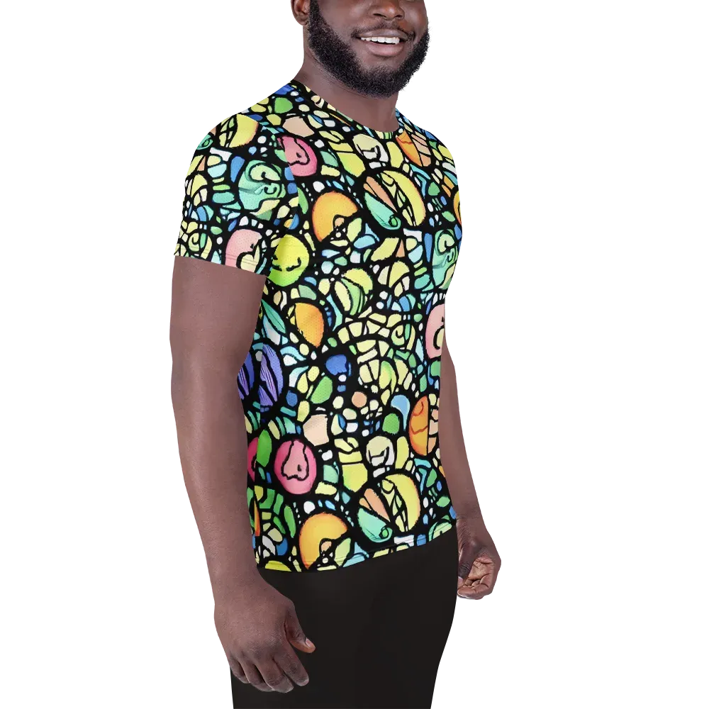 Juicy Geometry on Men's Athletic T-Shirt — Right
