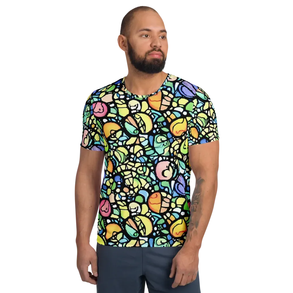 Juicy Geometry on Men's Athletic T-Shirt — Front