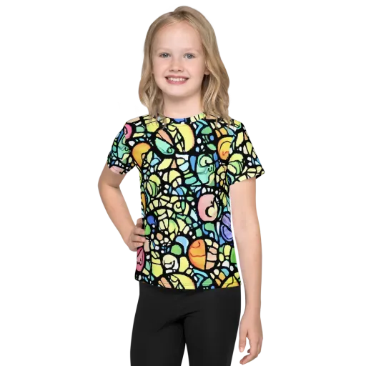 Juicy Geometry on a Kids Crew Neck T-Shirt