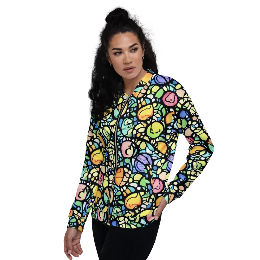 Juicy Geometry on Bomber Jacket — Left
