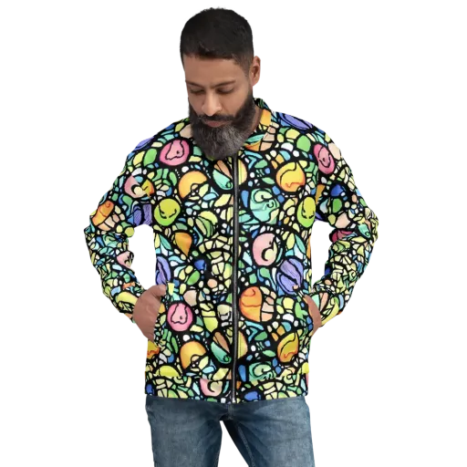 Juicy Geometry on a Bomber Jacket