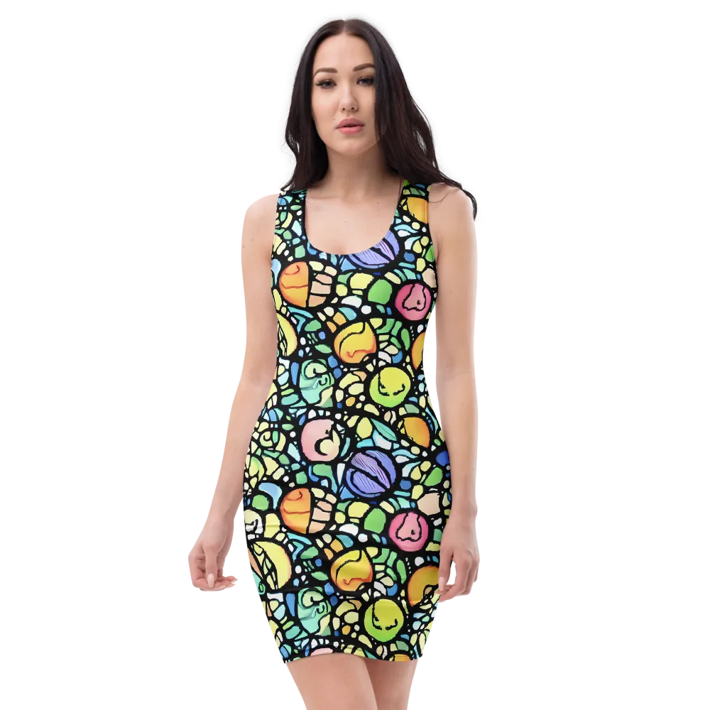 Juicy Geometry on Bodycon Dress — Front