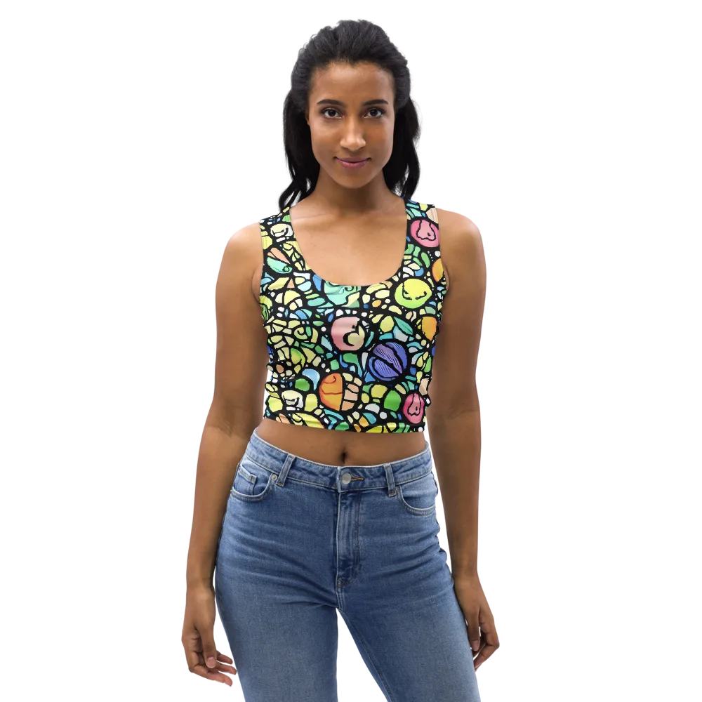 Juicy Geometry on Crop Top — Front