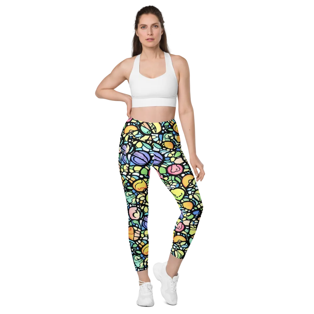 Juicy Geometry on Leggings with Pockets — Front