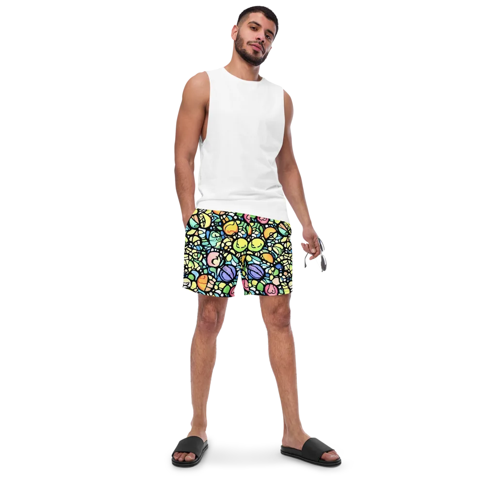 Juicy Geometry on Swim Trunks — Front