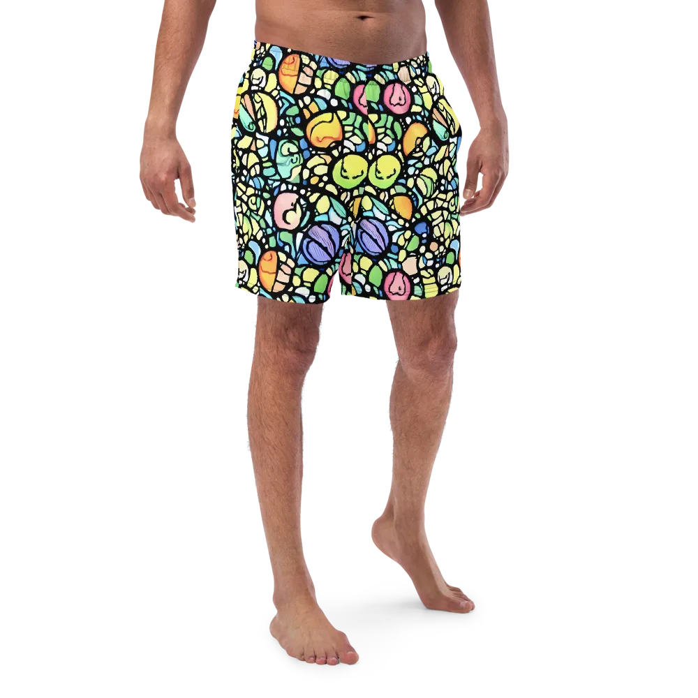 Juicy Geometry on Swim Trunks — Front