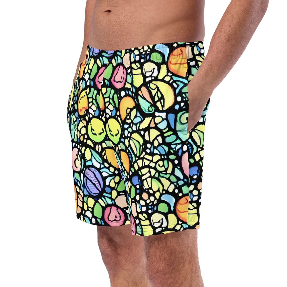 Juicy Geometry on Swim Trunks — Left Front