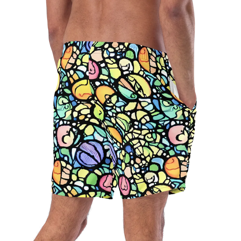 Juicy Geometry on Swim Trunks — Right Back
