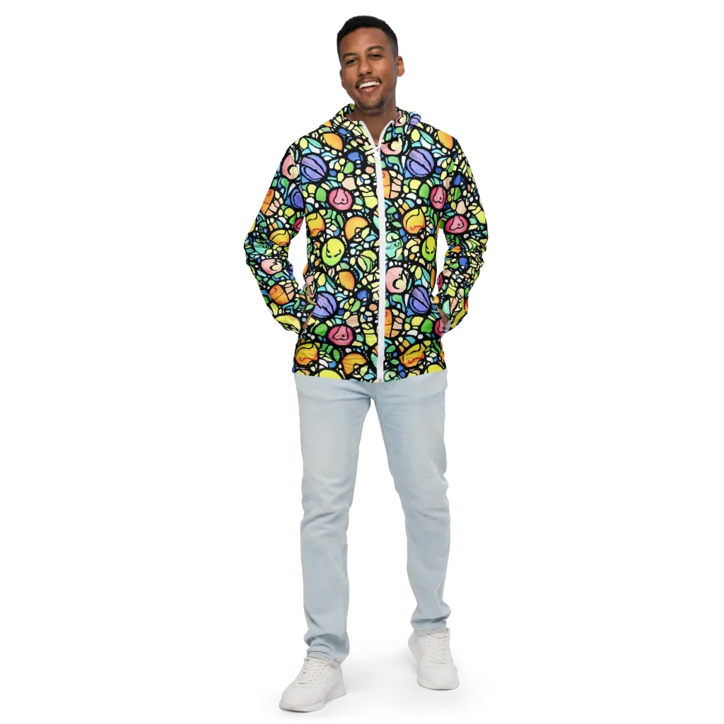 Juicy Geometry on Men's Windbreaker — Front