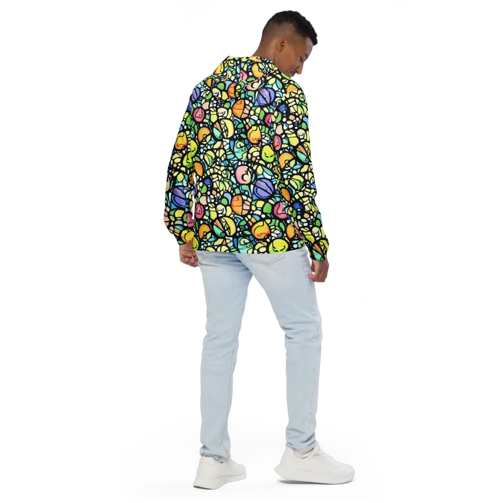 Juicy Geometry on Men's Windbreaker — Back