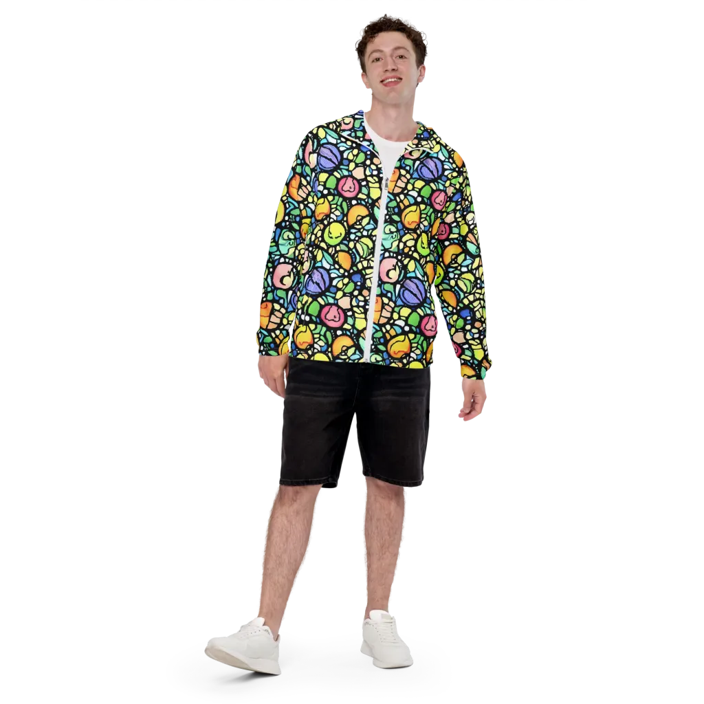 Juicy Geometry on Men's Windbreaker — Front