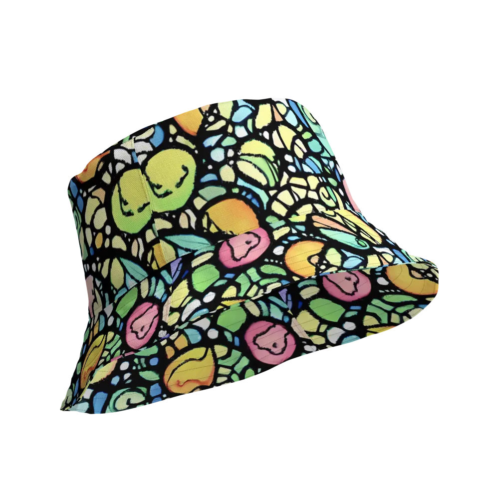 Juicy Geometry on Reversible Bucket Hat — Product details Outside
