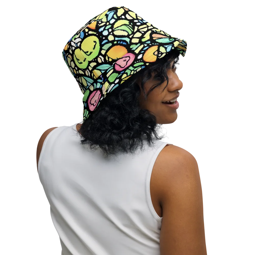 Juicy Geometry on Reversible Bucket Hat — Right Outside