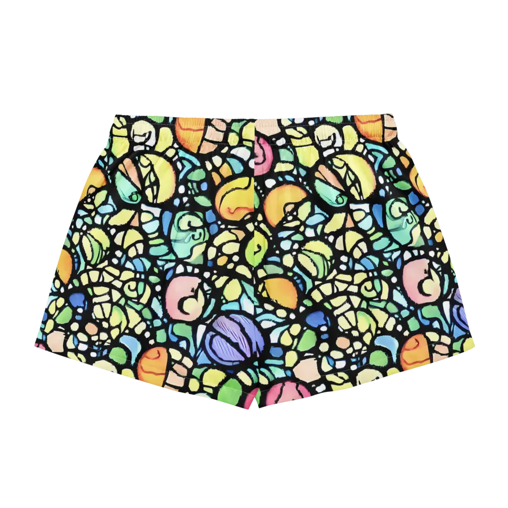 Juicy Geometry on Women's Pajama Shorts — Back