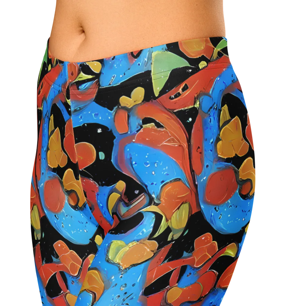 Ultramarine Uproar on Capri Leggings — Zoomed-in