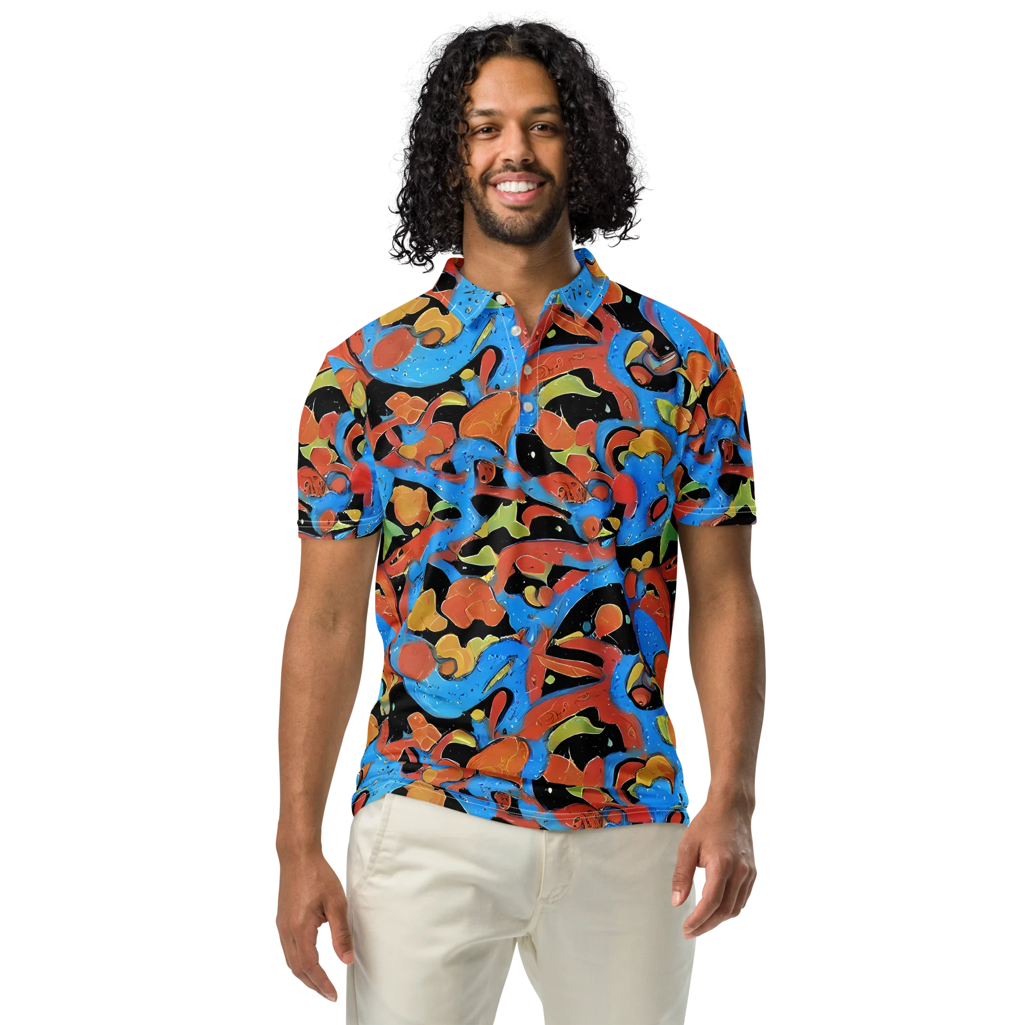 Ultramarine Uproar on Men's Slim Fit Polo Shirt — Front