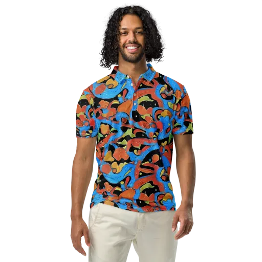 Ultramarine Uproar on a Men's Slim Fit Polo Shirt