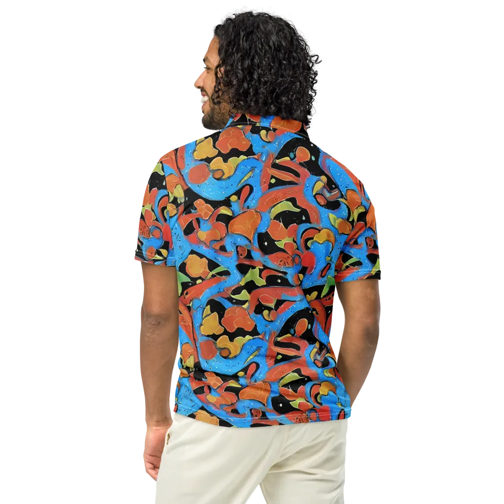 Ultramarine Uproar on Men's Slim Fit Polo Shirt — Back