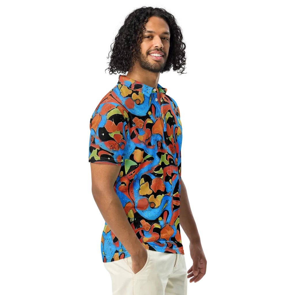 Ultramarine Uproar on Men's Slim Fit Polo Shirt — Right Front