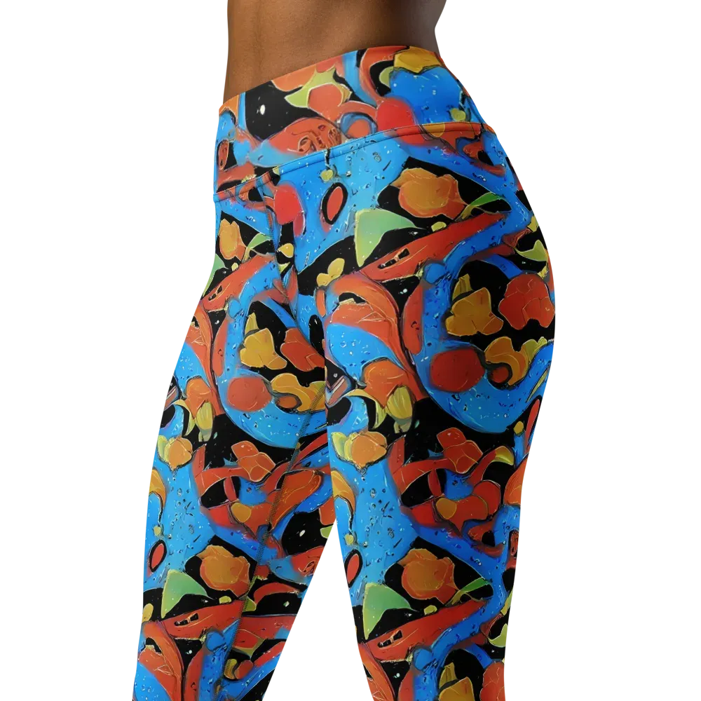Ultramarine Uproar on Yoga Leggings — Left Front