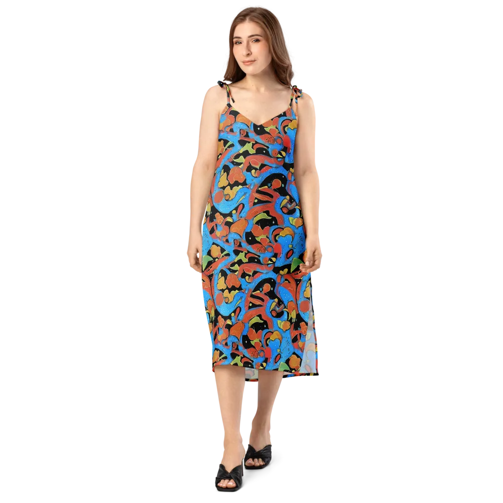 Ultramarine Uproar on Slip Dress — Front