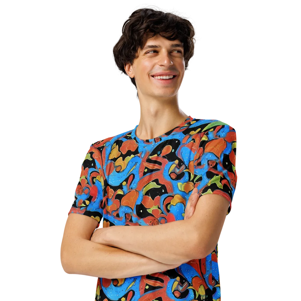Ultramarine Uproar on Men's Crew Neck T-Shirt — Left Front