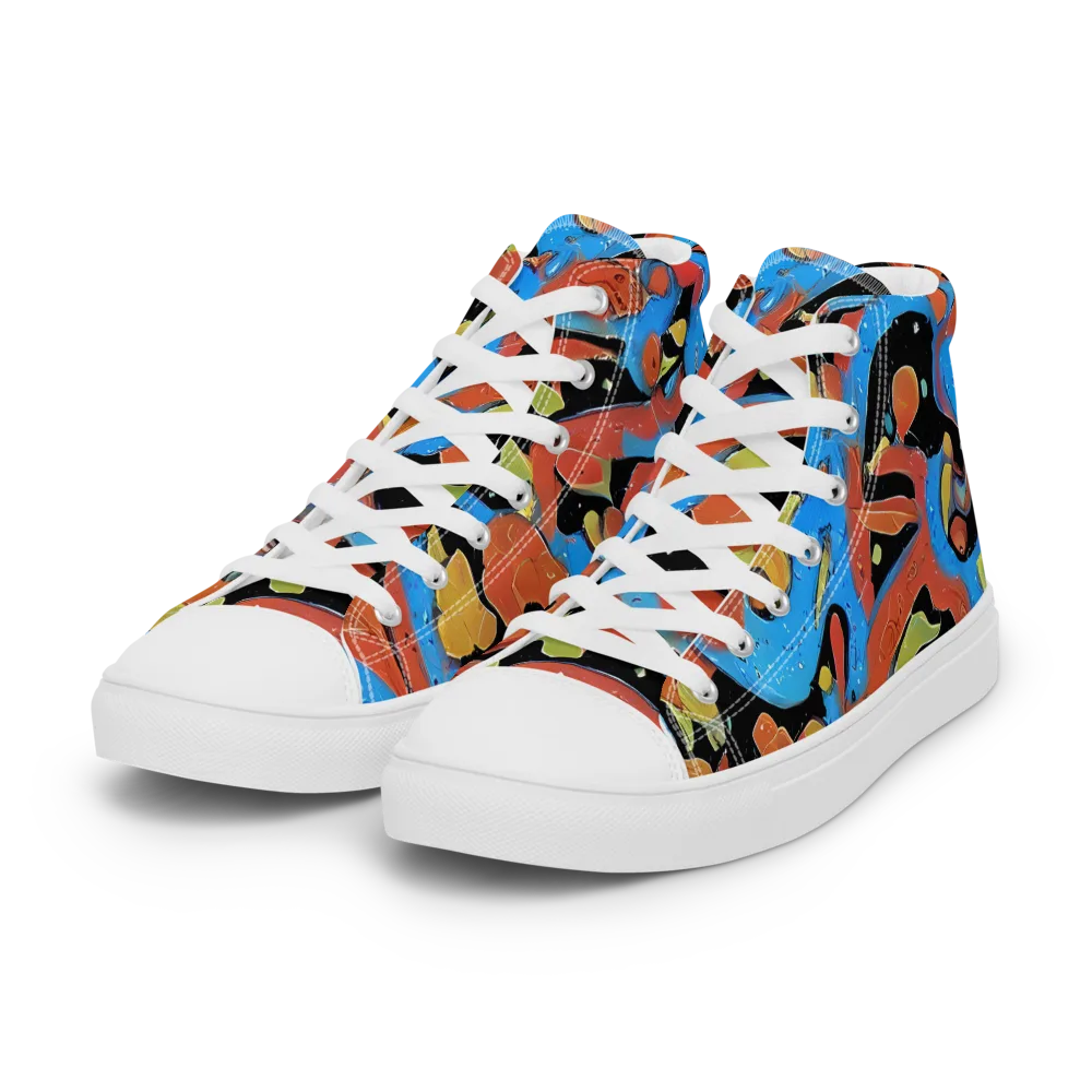Ultramarine Uproar on Women's High Top Canvas Shoes — Left Front