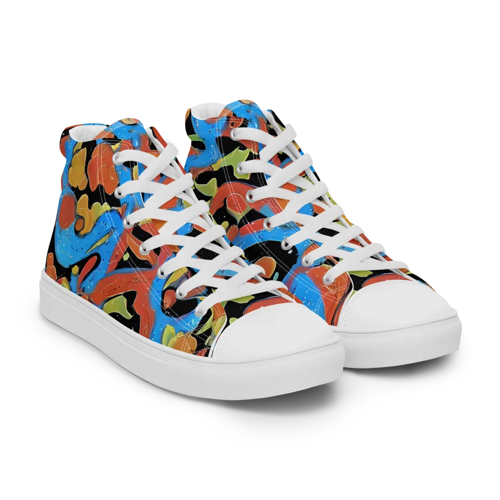 Ultramarine Uproar on Women's High Top Canvas Shoes — Right Front