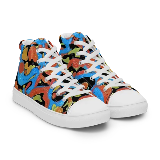 Ultramarine Uproar on a Women's High Top Canvas Shoes