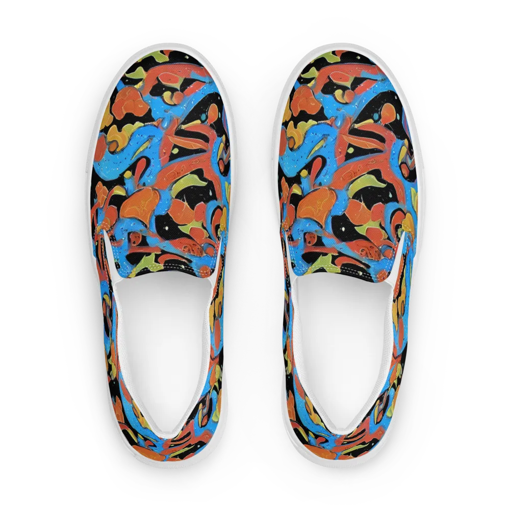 Ultramarine Uproar on Men's Slip-On Canvas Shoes — Front