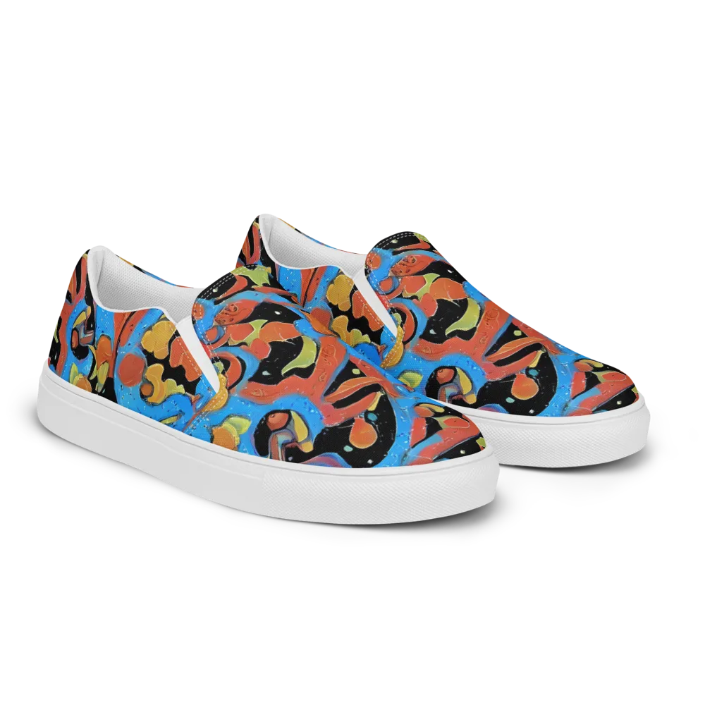 Ultramarine Uproar on Men's Slip-On Canvas Shoes — Right Front