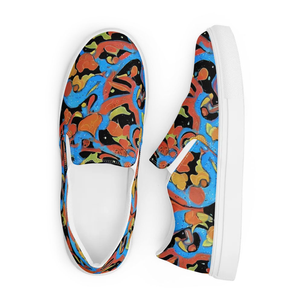 Ultramarine Uproar on Men's Slip-On Canvas Shoes — Front