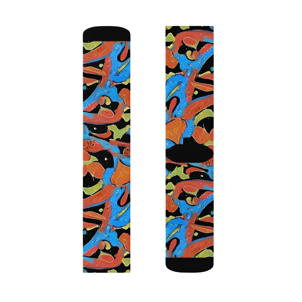 Ultramarine Uproar on Socks — Right Sock