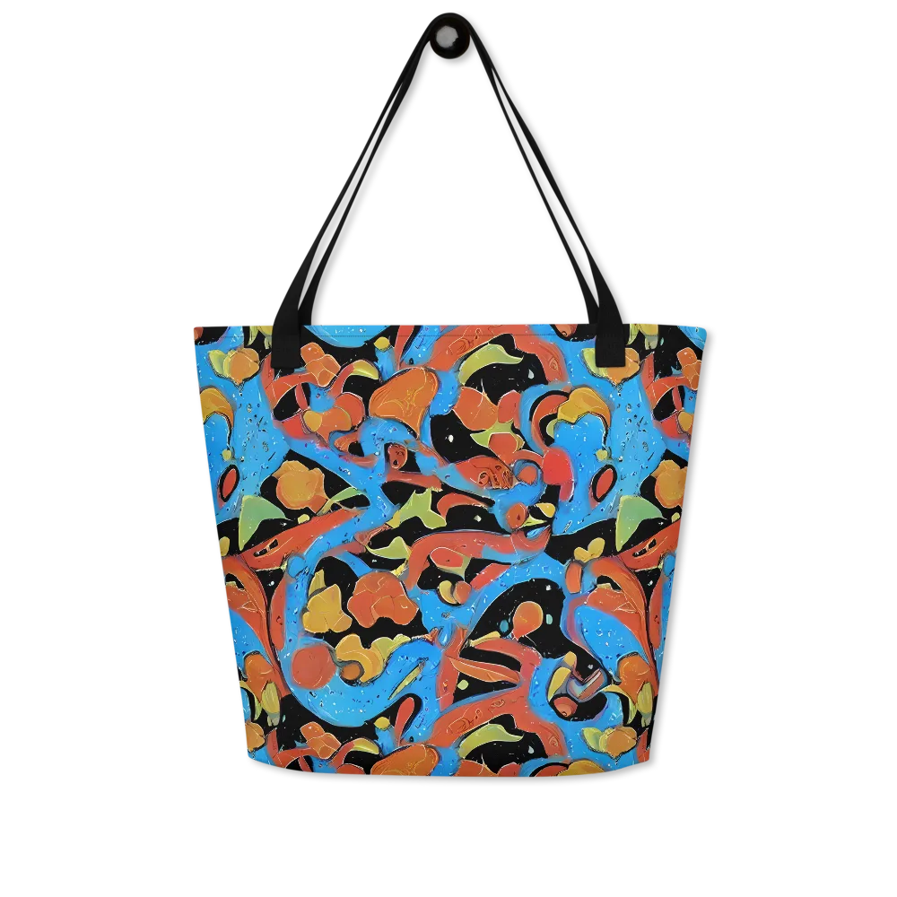 Ultramarine Uproar on Large Tote Bag W/ Pocket — Front