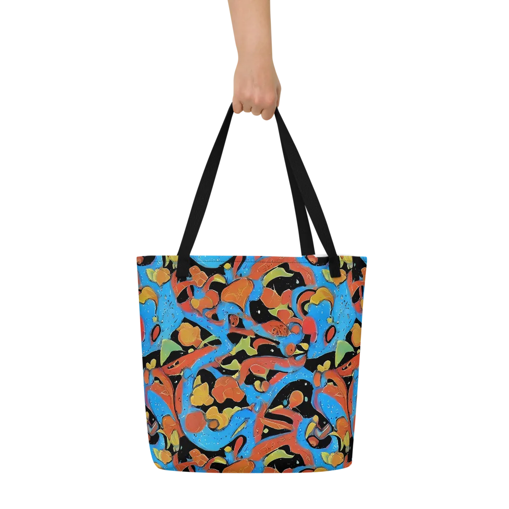 Ultramarine Uproar on Large Tote Bag W/ Pocket — Front