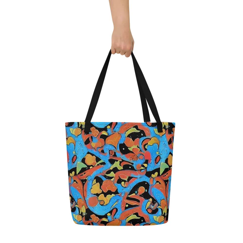 Ultramarine Uproar on Large Tote Bag W/ Pocket — Front