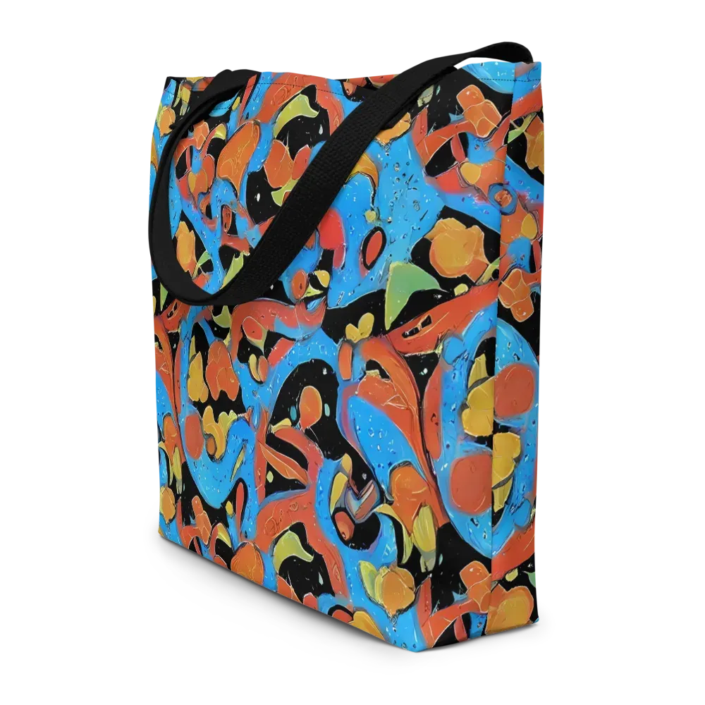 Ultramarine Uproar on Large Tote Bag W/ Pocket — Front