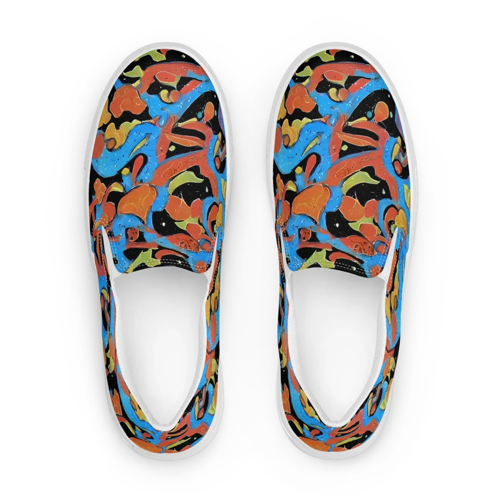 Ultramarine Uproar on Women's Slip-On Canvas Shoes — Front