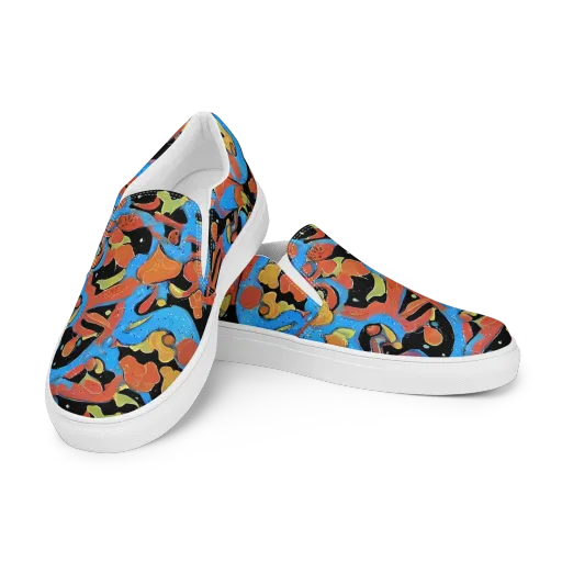 Ultramarine Uproar on a Women's Slip-On Canvas Shoes