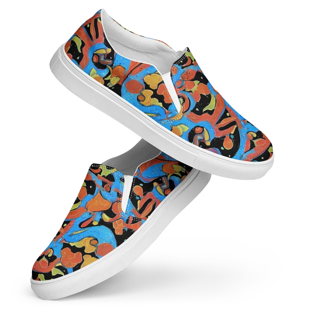 Ultramarine Uproar on Women's Slip-On Canvas Shoes — Front