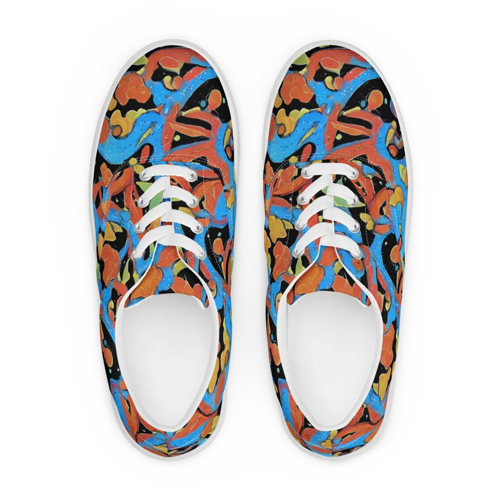 Ultramarine Uproar on Men's Lace-Up Canvas Shoes — Front