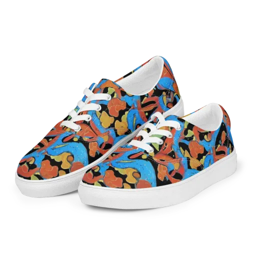 Ultramarine Uproar on a Men's Lace-Up Canvas Shoes